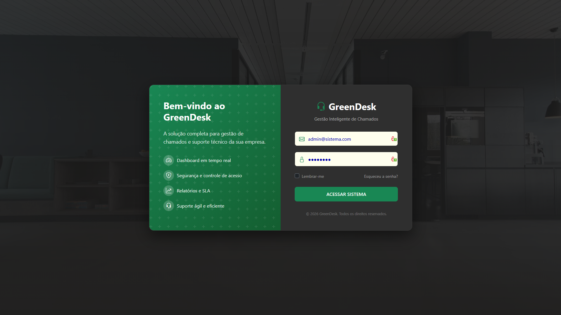 GreenDesk - Chamados & Suporte Técnico