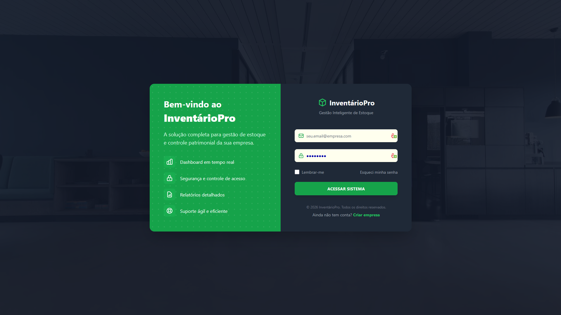 Gestão de Estoque & Inventários Multi-depósitos
